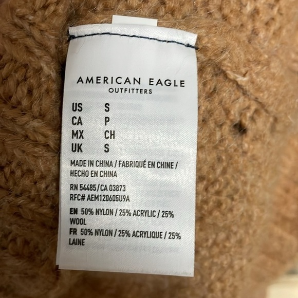 American Eagle size small tan sweater hoodie - Picture 4 of 7